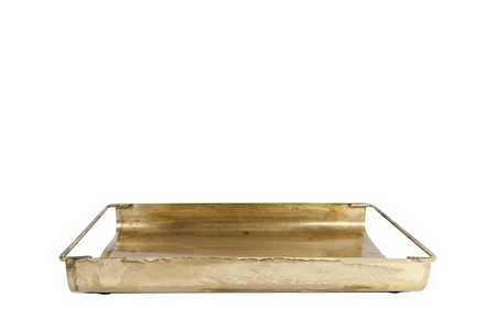 Dienblad oud goud metaal l23b15h3cm
