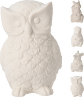 DIER DECO 8CM PORSELEIN 4ASS