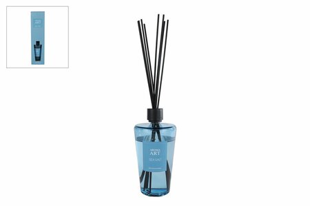 Diffuserset glas 8x11x22cm blauw