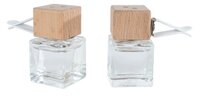 Diffuserset glas/hout 3x3x5cm