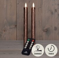 Dinerkaars 3d lont wax 23cm brs 2st