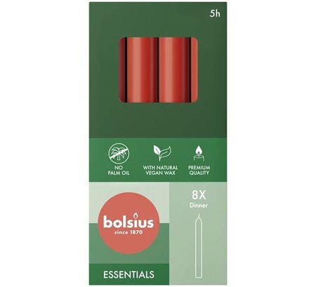 Dinerkaars d2h17cm 8st delicate red