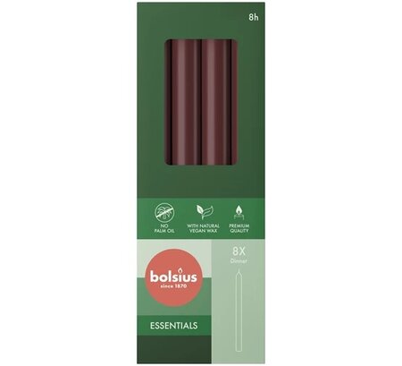 Dinerkaars d2h23cm 8st velvet red