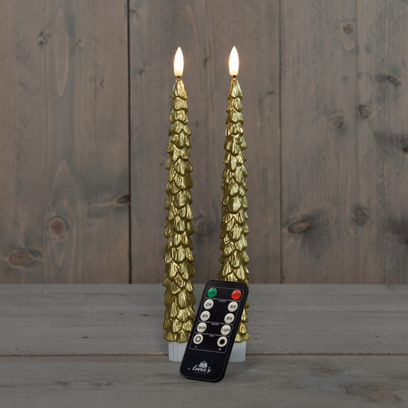 Dinerkaars kerstboom 27cm goud