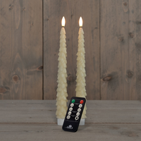 Dinerkaars kerstboom 27cm ivoor