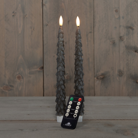 Dinerkaars kerstboom 27cm taupe