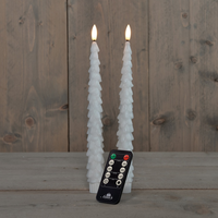 Dinerkaars kerstboom 27cm wit