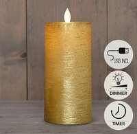 Dinerkaars oplaadbaar 18cm goud 2st