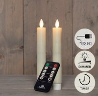 Dinerkaars oplaadbaar 18cm ivr 2st