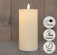 Dinerkaars oplaadbaar 18cm wit 2st