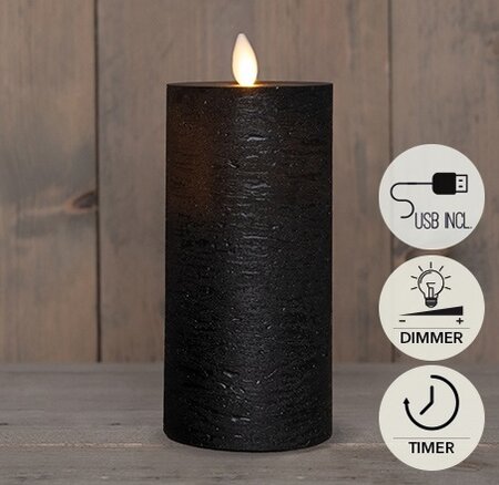 Dinerkaars oplaadbaar 18cm zwrt 2st