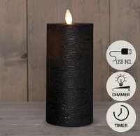 Dinerkaars oplaadbaar 18cm zwrt 2st