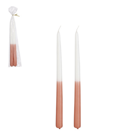 Dinerkrs dip-dye 2st d2h30cm terra