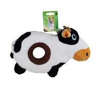 Donut koe pluche+piep 39cm zwrt/wt