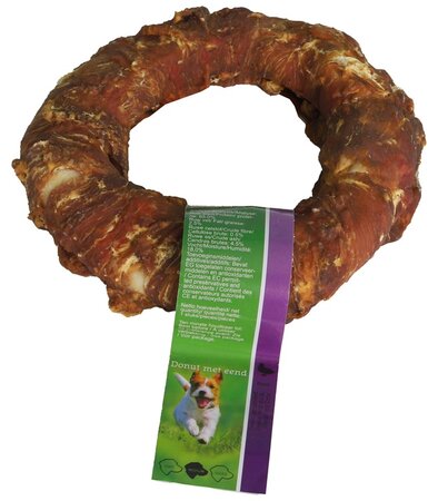 Donut met eend 14cm met bandenrol