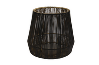 Draadlantaarn l15b15h15cm zwart/gd