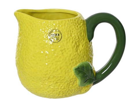 Drankpot dolomiet l14b20h15cm geel