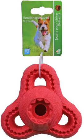 Driehoek bal tpr drijvend 11cm rood