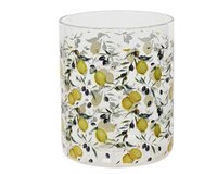 Drinkglas glas d8h10cm geel