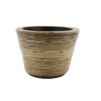 Drypot rotan streep d45h43cm