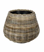 Drypot tina rattan d55h44cm bruin