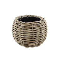 Drypot tina rotan d58h47cm grijs