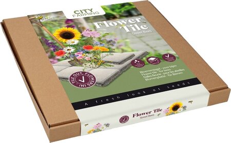 Duurzame bloemtegel bijen 30x30x5cm