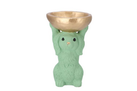 EASTER BUNNY-BOWL GREEN 15X13X23CM