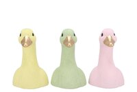 EASTER DUCK HEAD DREAMY PASTEL MIX ASS 13X14X20CM