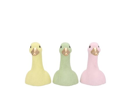 EASTER DUCK HEAD DREAMY PASTEL MIX ASS 9X10X14CM