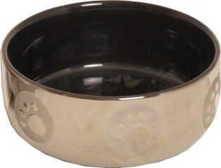 Eetbak royal zilver/zwart 13cm