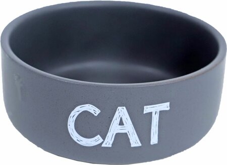 Eetbak steen kat d12cm mat grijs