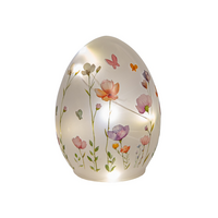 Ei glas met print led 15x10cm