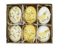 Ei kippenei d4h6cm assortie 6st