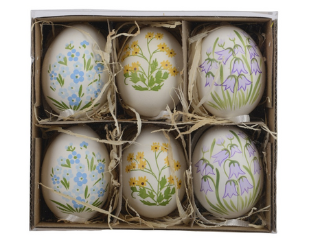 Ei kippenei l14b12.5h5cm ass 6st