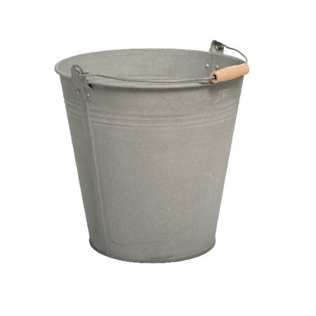 Emmer oud zink handvat Dia30 H29 CM