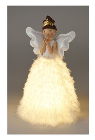 ENGEL MET LED 22X36CM WIT