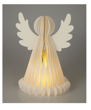 ENGEL PAPIER 38CM LED WIT