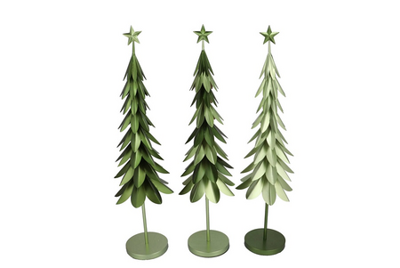 EVY MAJESTIC GREEN XMAS TREE METAL per stuk 30X100CM