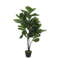 Ficus lyrata in pot h120d60cm groen (Zijde-plant)