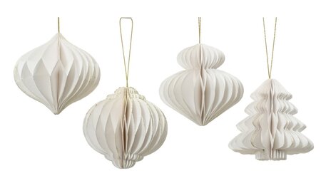 Figuur papier d8h8cm wit per stuk