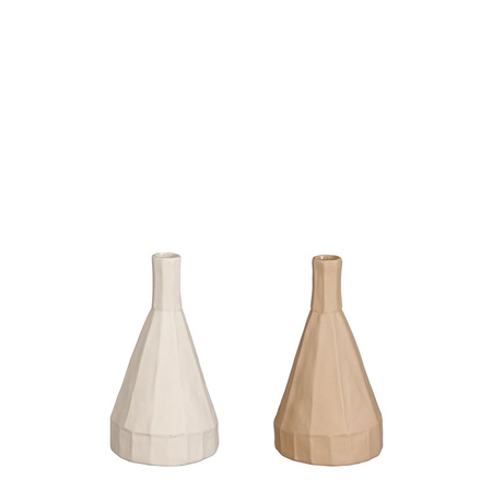 Fles mina d8.5h12.5cm creme assorti per stuk