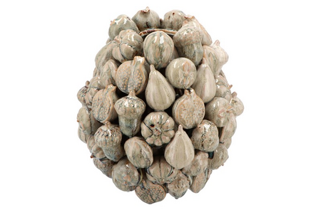 FORREST FRUIT GREEN ACTIVE GLAZE VASE 26X29CM