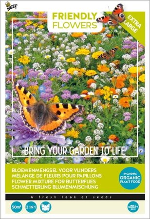 Friendly flowers xl vlinders 50m2
