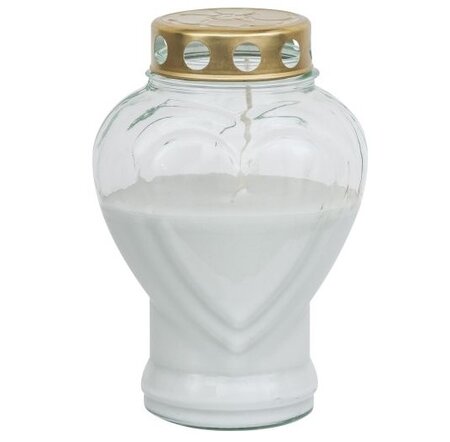 Gedenklicht d12h18cm 80u hart wit