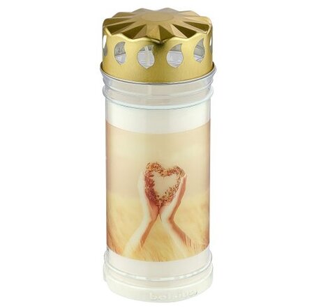 Gedenklicht nr5 120u krans hart wit