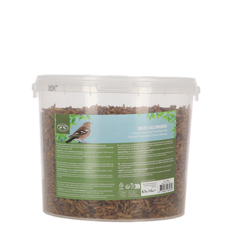 Gedroog. calciwormen 0.7kg in emmer
