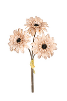 Gerbera bundel mini h27cm beige
