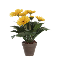 Gerbera d30h35cm geel (Zijde-plant)