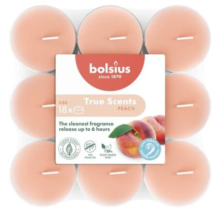 Geurtheelicht 6u 18st ts peach